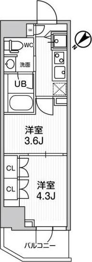 ARKMARK巣鴨STA(2K/6階)の間取り写真