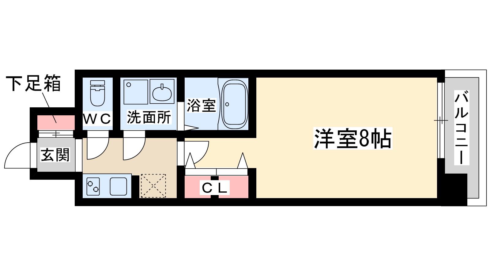 アドバンス新大阪5(1K/11階)の間取り写真