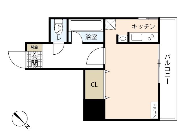 ロッシーハウス(ワンルーム/7階)の間取り写真