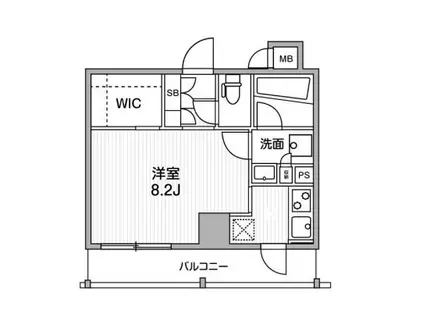 ALTERNA銀座 (ワンルーム/8階)の間取り写真