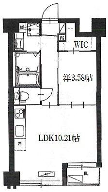 プラネシア東山三条(1LDK/3階)の間取り写真
