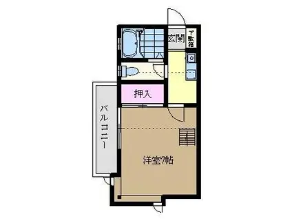 コトブキハイムD(1K/2階)の間取り写真
