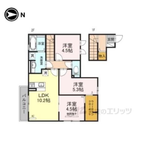 メゾンド・和(3LDK/2階)の間取り写真
