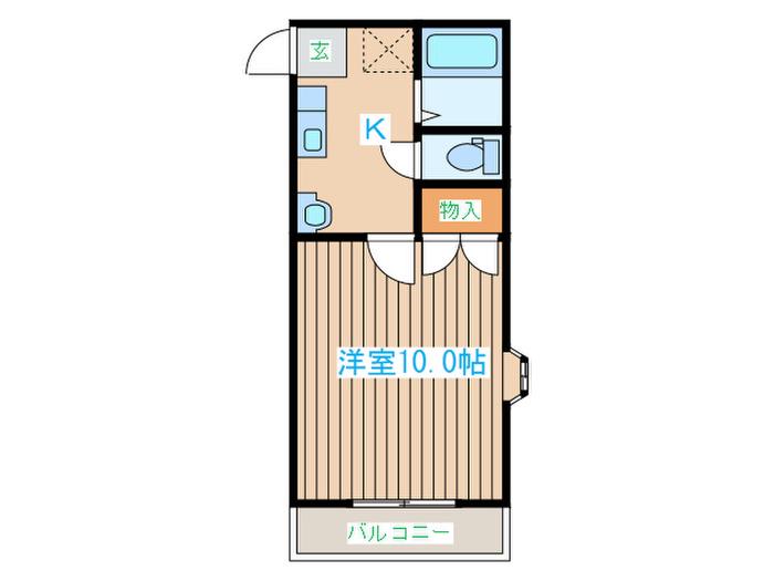 メゾン61くまがい(1K/1階)の間取り写真