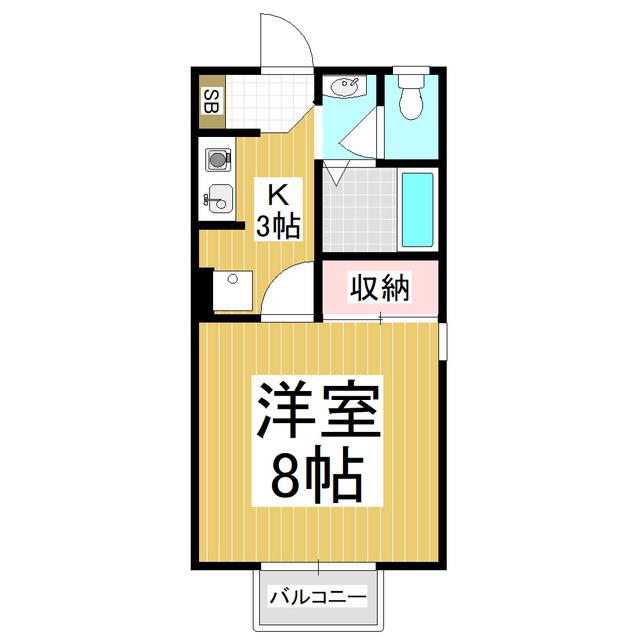 エトワール高山(1K/2階)の間取り写真