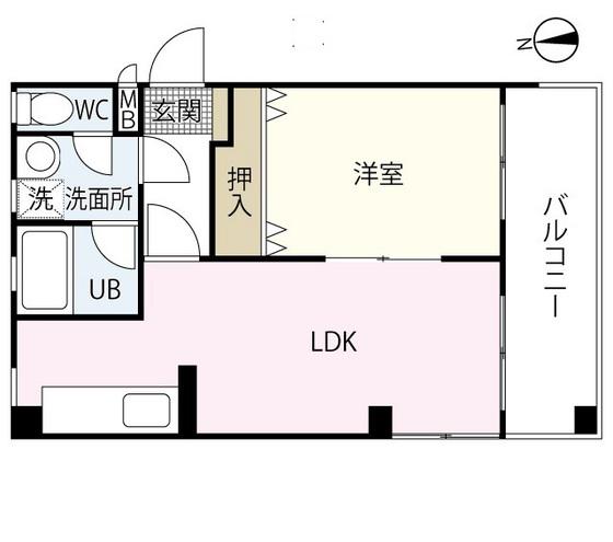 ステラマリス(1LDK/4階)の間取り写真