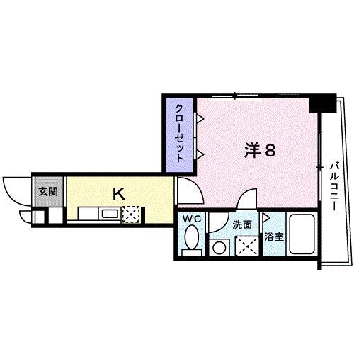 フォルシュ加治屋(1K/3階)の間取り写真