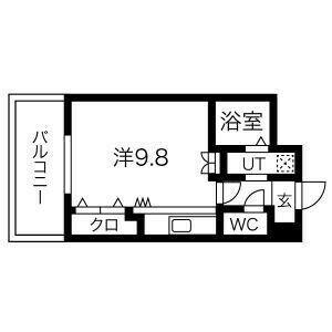 ON THE SPACE(ワンルーム/7階)の間取り写真