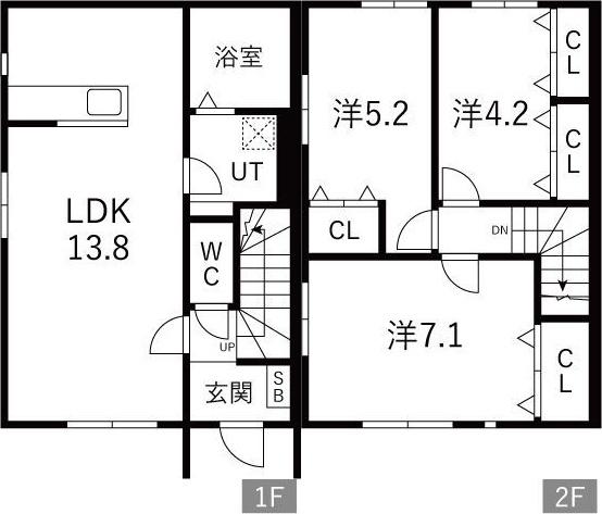 GRAND GARDENII(3LDK/1階)の間取り写真