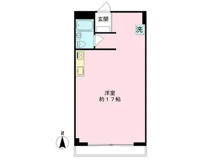 栄マンション(ワンルーム/1階)の間取り写真