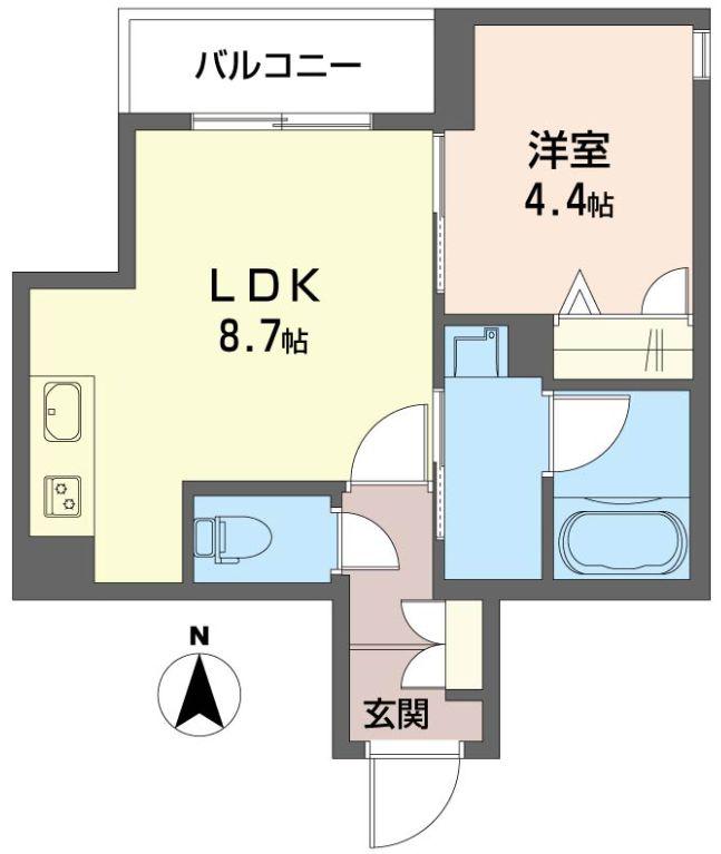 モルド船橋海神(1LDK/3階)の間取り写真
