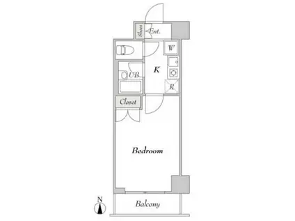 BLUROCK秋葉原(1K/3階)の間取り写真