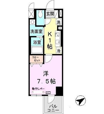 PRIMAVERA KOBE(1K/7階)の間取り写真