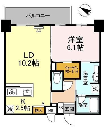 HEIMROSE7(1LDK/4階)の間取り写真