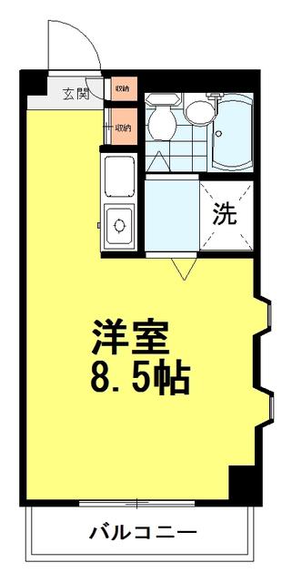 タンテ神楽坂(ワンルーム/2階)の間取り写真