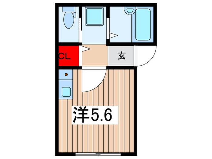LA CASETTA 岩槻(ワンルーム/1階)の間取り写真