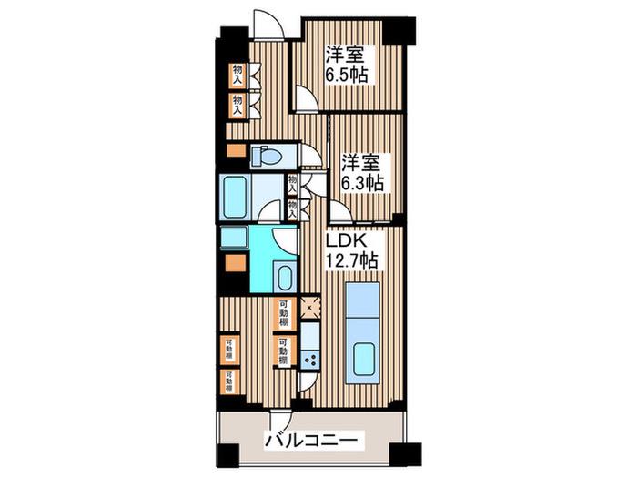 BRANZ中央林間(2LDK/5階)の間取り写真