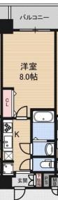 LUXE新大阪イーストI(1K/6階)の間取り写真