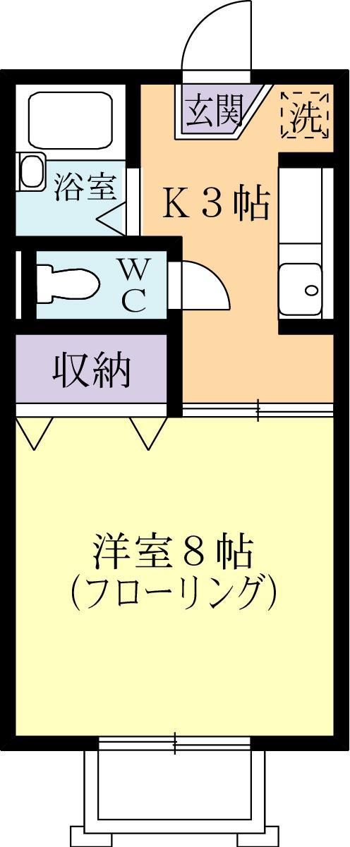 セジュールテクノ2号館(1K/1階)の間取り写真
