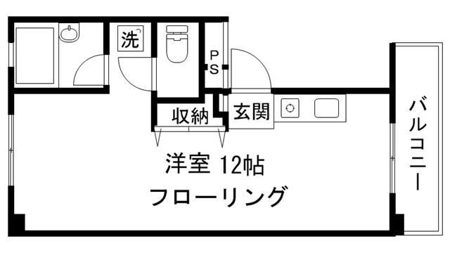 ていすとわたなべ(ワンルーム/3階)の間取り写真