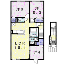 GRAND CING(3LDK/2階)の間取り写真
