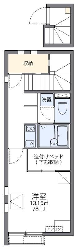 UENO(1K/2階)の間取り写真