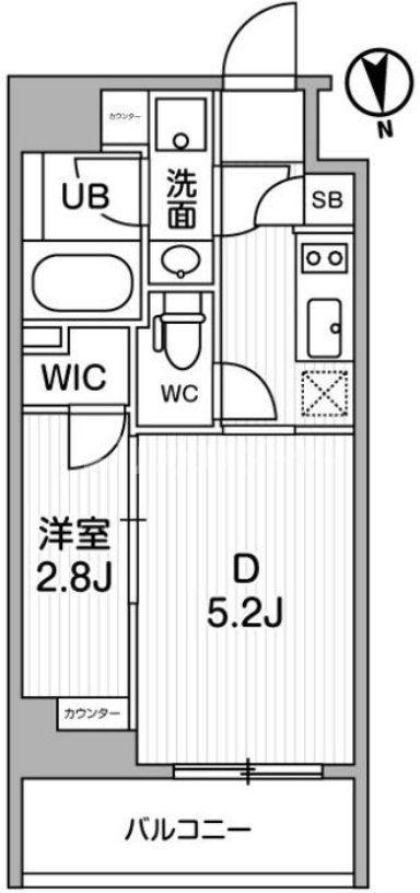 ALTERNA東池袋(2K/2階)の間取り写真