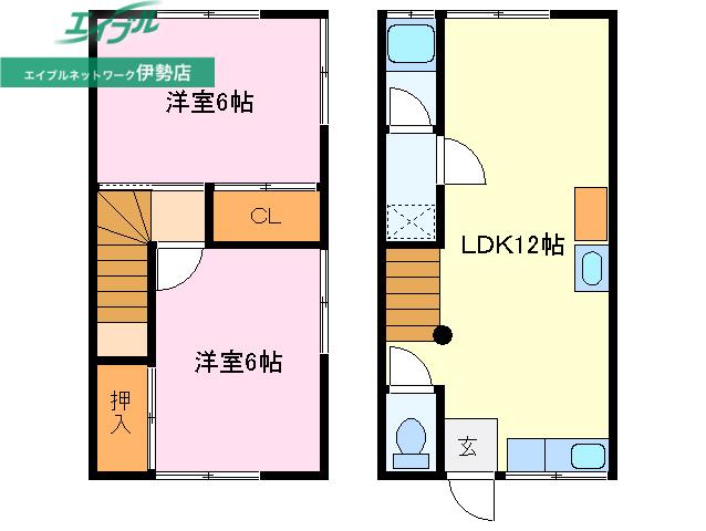 藤里マンション(2LDK/1階)の間取り写真