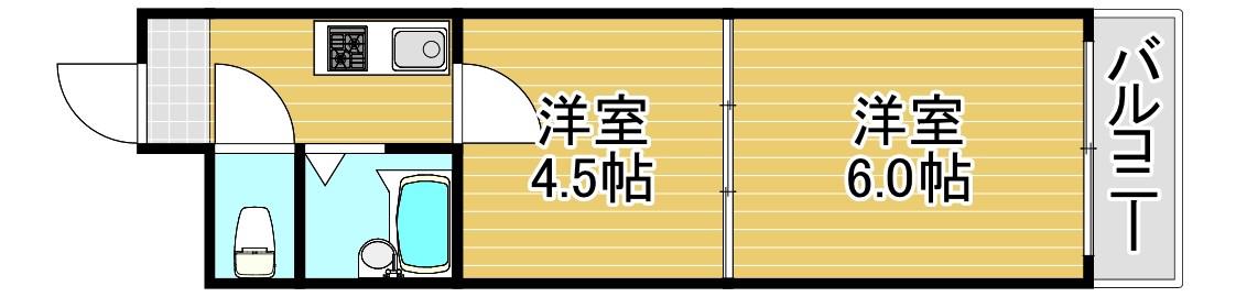 RIORA塚本I(2K/3階)の間取り写真