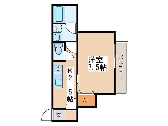 BLANCHE NEIGE(1K/2階)の間取り写真