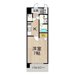 スプランディッド難波サウス(1K/9階)の間取り写真