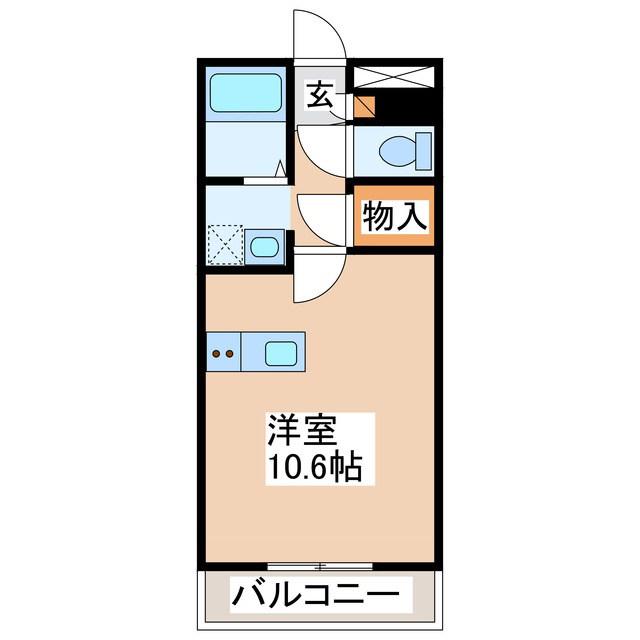 グレイスメゾン茅野III番館(ワンルーム/1階)の間取り写真