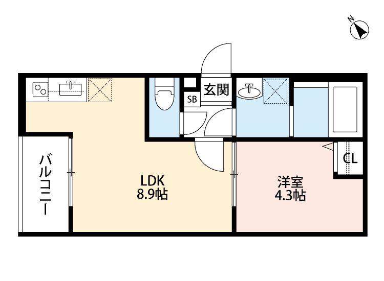 アークティカ小路(1LDK/3階)の間取り写真
