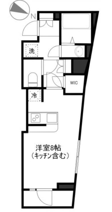 ラビエール東京(ワンルーム/2階)の間取り写真