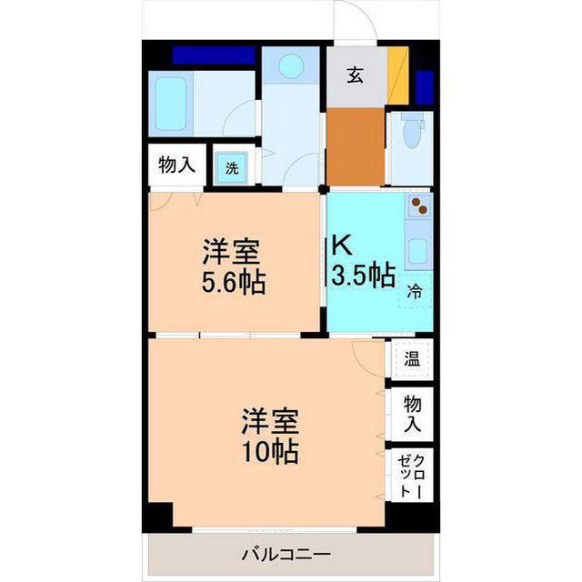 ファーストレーベン彦三ANNEX(2K/4階)の間取り写真
