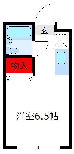 コーポアカンサス(ワンルーム/2階)の間取り写真