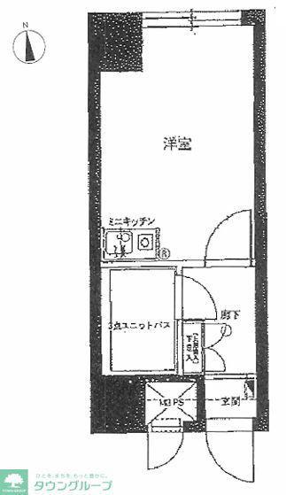 ライオンズマンション西八王子第2(ワンルーム/9階)の間取り写真