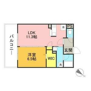 キルンズ博多駅南(1LDK/9階)の間取り写真