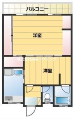 ファミール南庄町(1DK/1階)の間取り写真