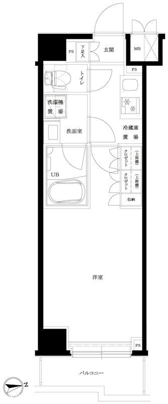 ルーブル横濱矢向(1K/3階)の間取り写真