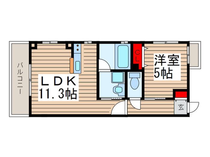 エムズプランドール(1LDK/2階)の間取り写真