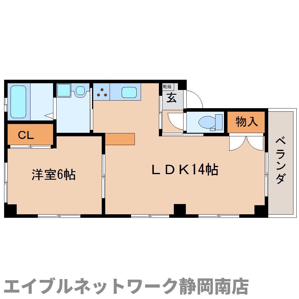 ラ・ココット(1LDK/1階)の間取り写真
