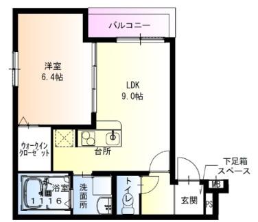フジパレス吉田ノース(1LDK/3階)の間取り写真