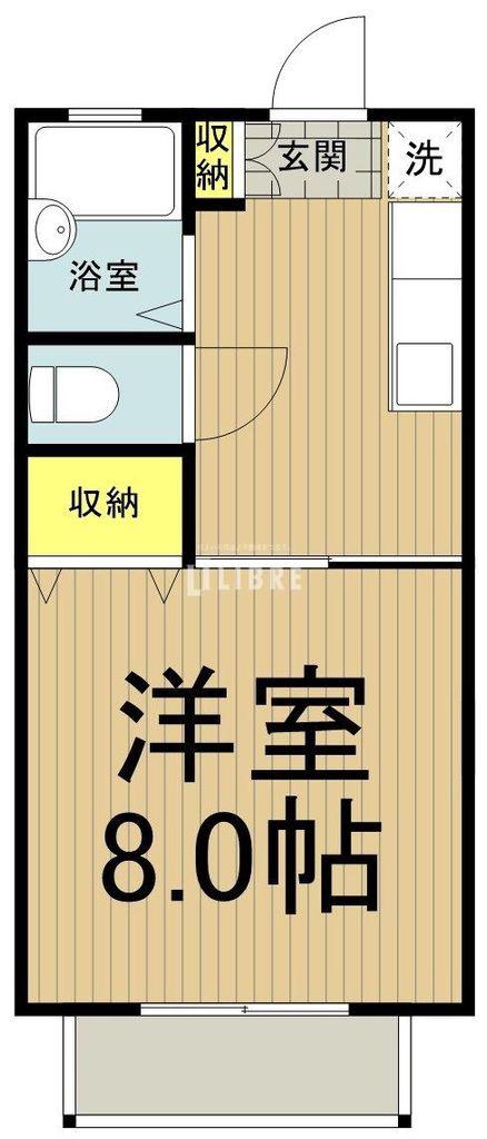 オリーブハウス(1K/1階)の間取り写真