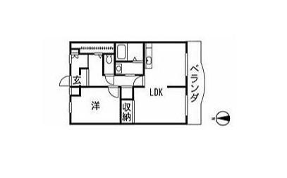 SPOON掛川(1LDK/1階)の間取り写真