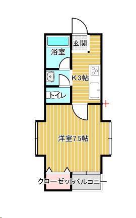アーバン駅西(1K/2階)の間取り写真