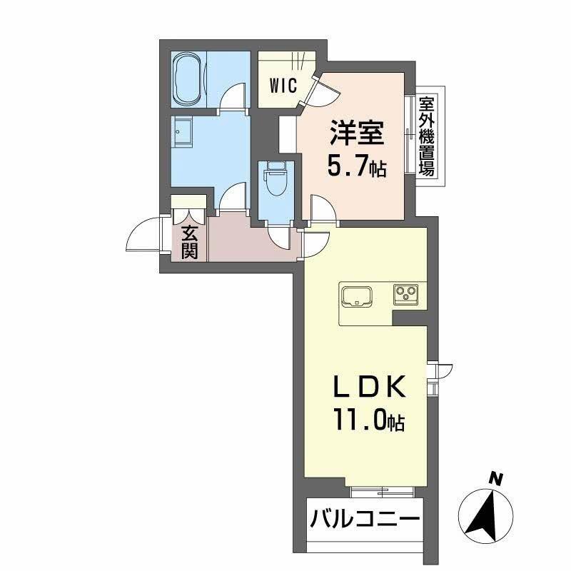LIBERA PIENA(1LDK/3階)の間取り写真
