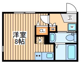 カーサアリビオ(ワンルーム/3階)の間取り写真