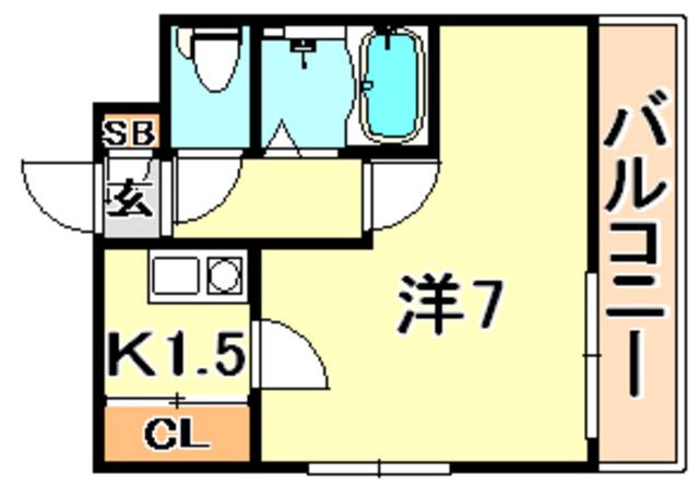 ときわ神田ハイツ(1K/3階)の間取り写真
