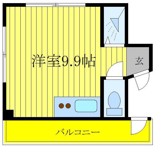 結城ビル(ワンルーム/5階)の間取り写真